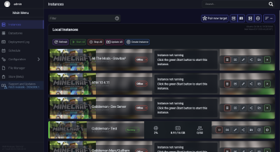 Image du projet Serveurs sur Linux — Interface AMP Cubecoders